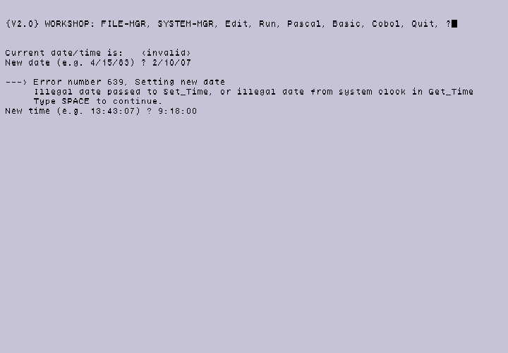 An Apple Lisa does not accept the date.