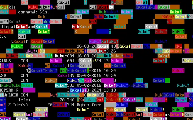 The First Computer Virus: A Wild Ride Through 50+ Years of Digital Pandemics 10 The picture is a screenshot of the KUKU virus, which has been run on Dosbox under standard settings. Keyboard layout is German. Underlying OS is Linux.