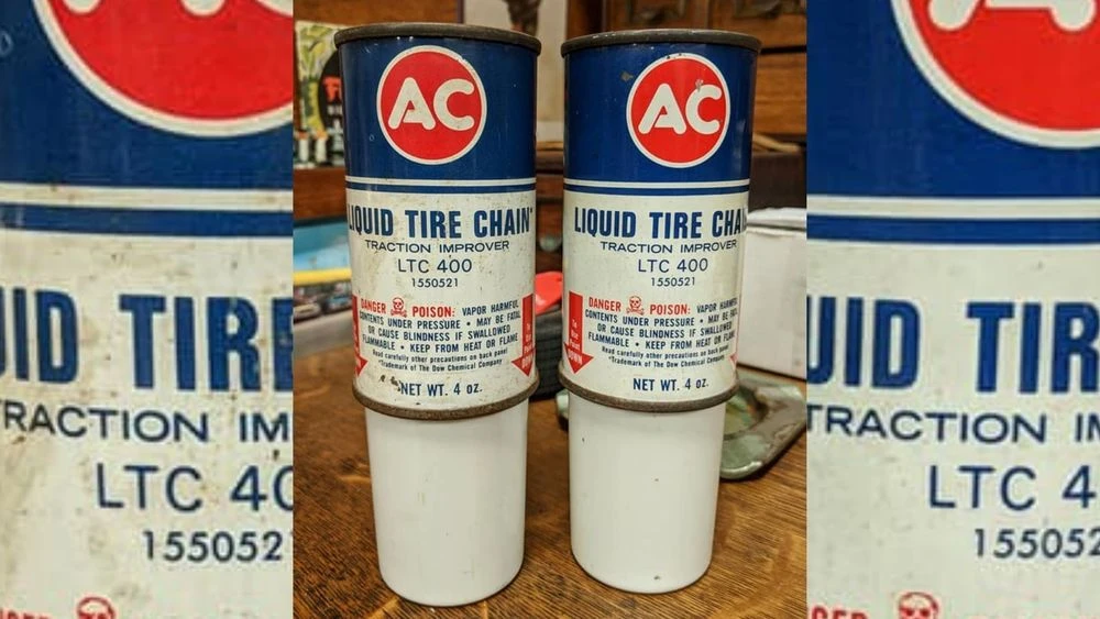 A real 1969 Chevrolet option liquid tire chain spray