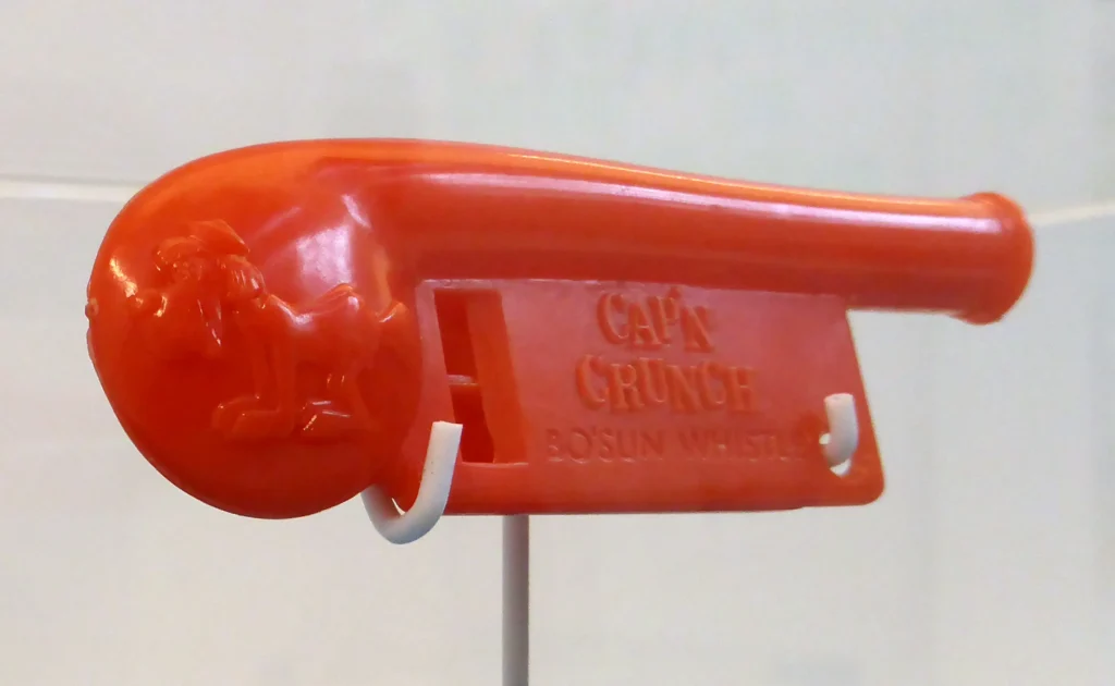 Image of Cap'n Crunch whistle (2600mhz) in Deutschen Technikmuseum in Berlin.