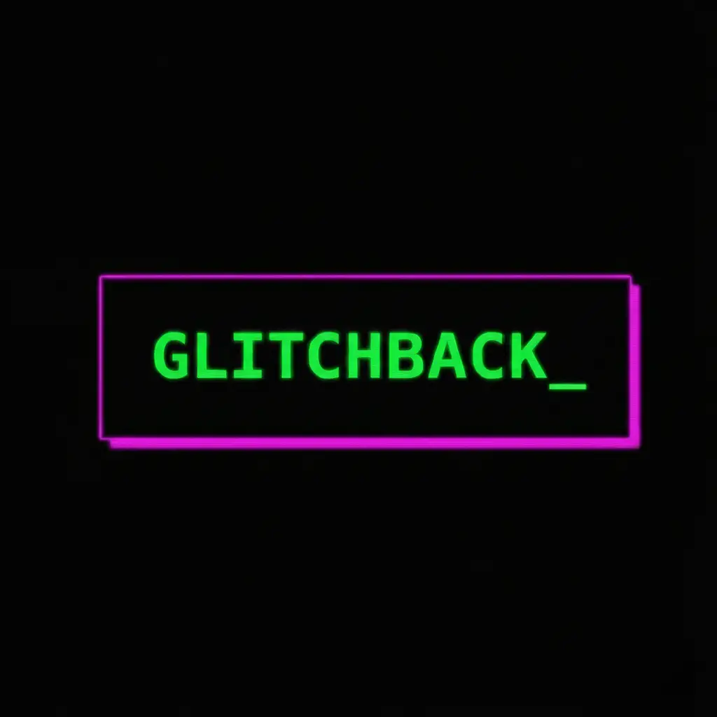 Glitchback site logo featuring neon green pixelated text GLITCHBACK_ with a terminal cursor on a black background.