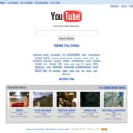 Screenshot of early youtube homepage 2005