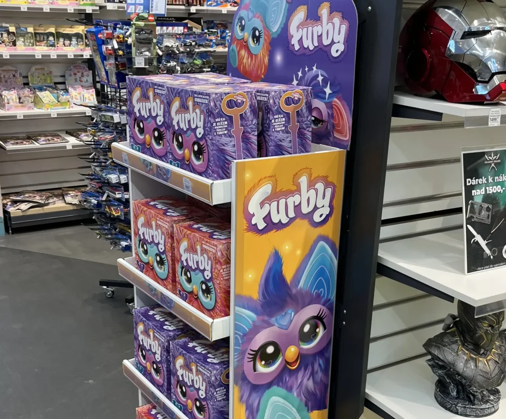 The fifth generation Furby in a Prague store.