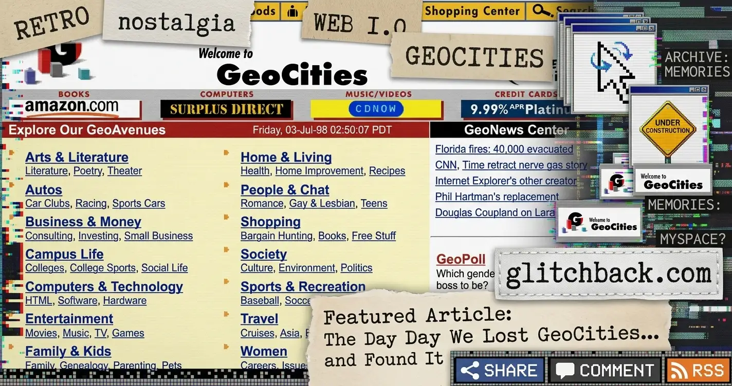 GeoCities Websites: Wild West of Early Internet History (1994-2009 ...