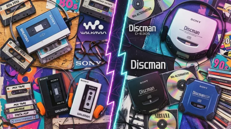 The Sony Walkman 90s: Walkman vs Discman Era and the Dawn of Portable Music Freedom 3 Vintage Sony Walkman 90s vs Discman: Iconic portable music players from the 90s era